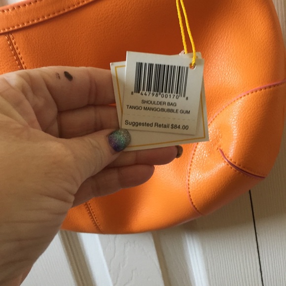 NWT Baekgaard orange purse with pink trim - Picture 3 of 8